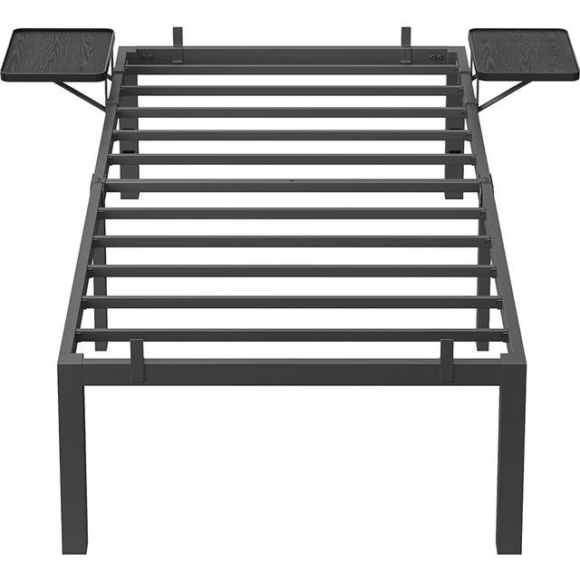 Single Bed Frame for 90 x 190 cm Mattresses Ink Black