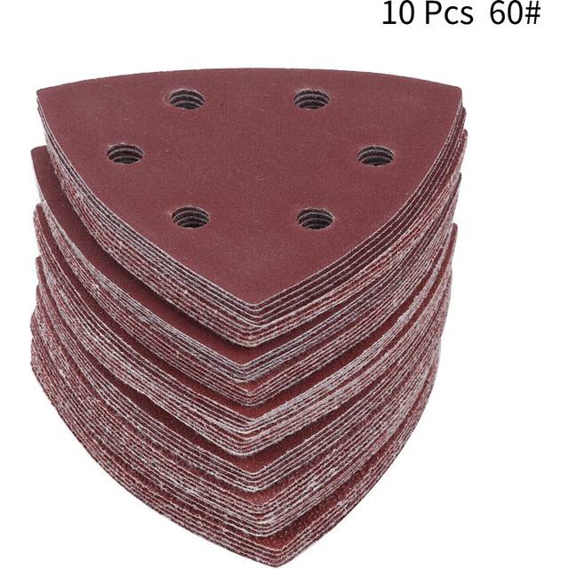 (60Grit) Triangle Sanding Pads Assorted Sandpaper For Multi Tool Oscillating Loop Durable