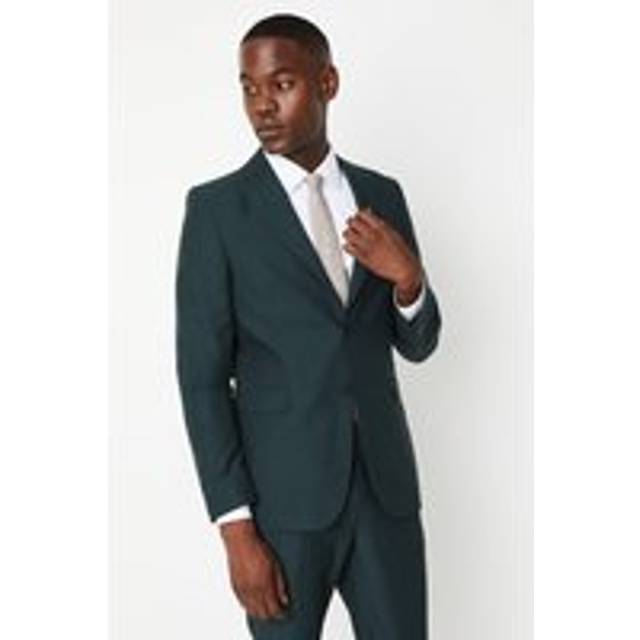 Mens Dark Green Slim Fit Suit Jacket - 40S