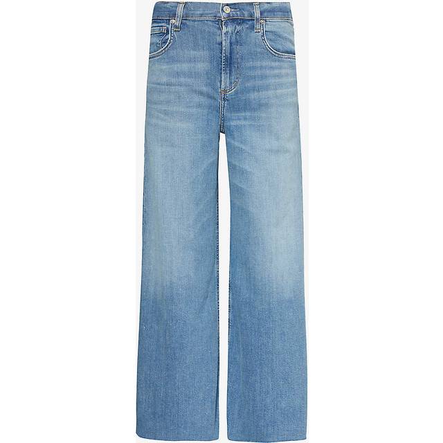 Citizens of Humanity Womens Abliss (md Indigo) Lyra Raw-cuff High-rise Stretch-denim Blend Jeans 31