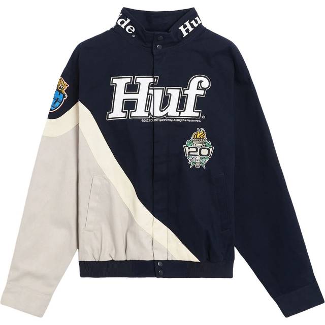 HUF, Light Jackets, male, Multicolor, XL, Indigo Daytona Lightweight Jacket with High Collar