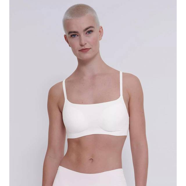 Sloggi Womens ZERO Feel 2.0 Ultra Bra - White Polyamide - Size Medium