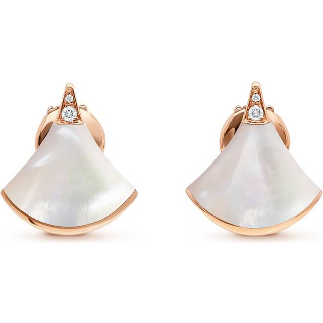 Bvlgari Rose Gold, Diamond and Mother-of-Pearl Divas' Dream Earrings - One size