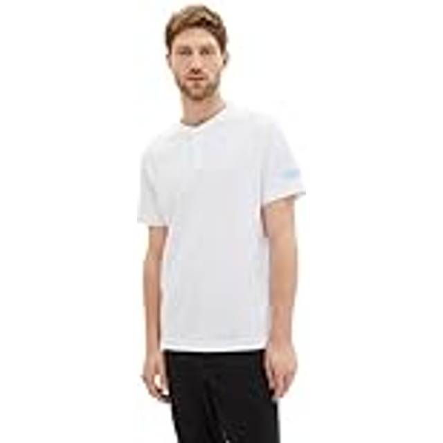 Tom Tailor Button Placket Henley T-Shirt - White