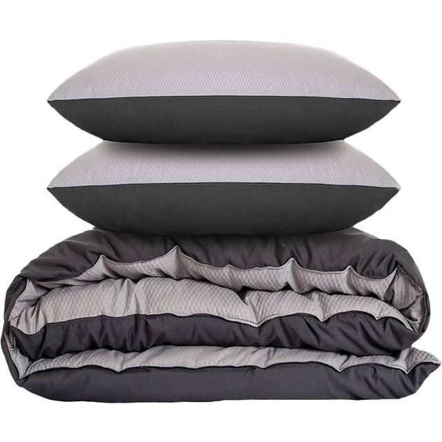 Coverless Comfort Printed Embossed Waffle 10.5 Tog Duvet - Multi - Double