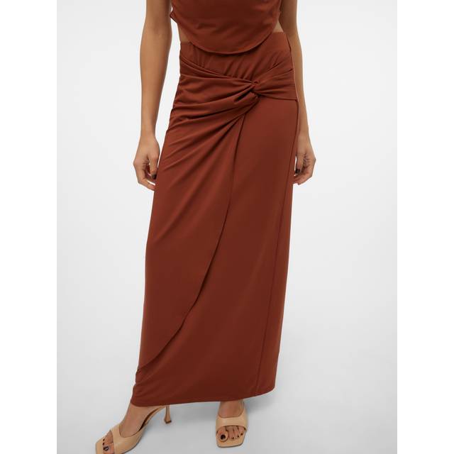 Something New Snmila NW Twist Maxi Skirt SAN Dam Maxikjolar Stl. M - Från Magasin - Cherry Mahogany (M)