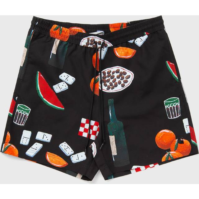 Carhartt Wip Mens Print / Black Slater Graphic-print Swim Shorts Xl