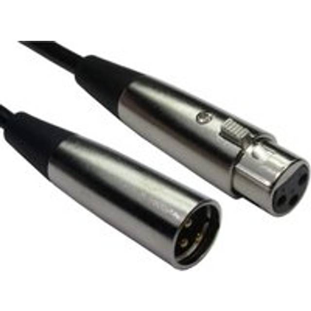 Cables Direct 5M 3PIN XLR M-F Cable (Silver Hoods + Gold Pins) - Sliver
