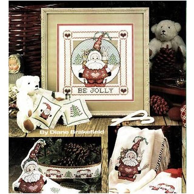 Be Jolly Santa Cross Stitch Chart Pattern Booklet With 3 Christmas Designs
