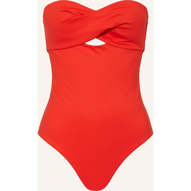 Calvin Klein for woman. KW0KW02582 Structured Twist swimming costume red (M), Beachwear, Nylon