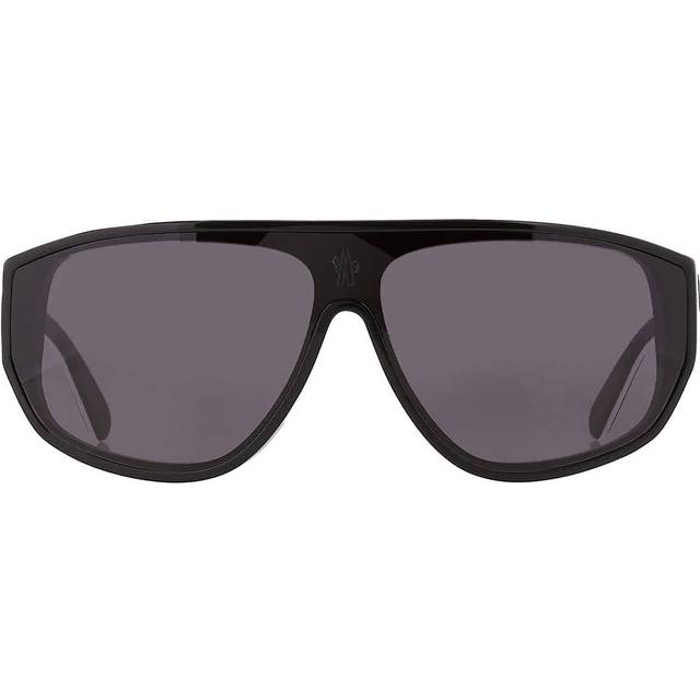 Moncler Shield Mens Shiny Black Smoke Grey ML0260-F - One Size