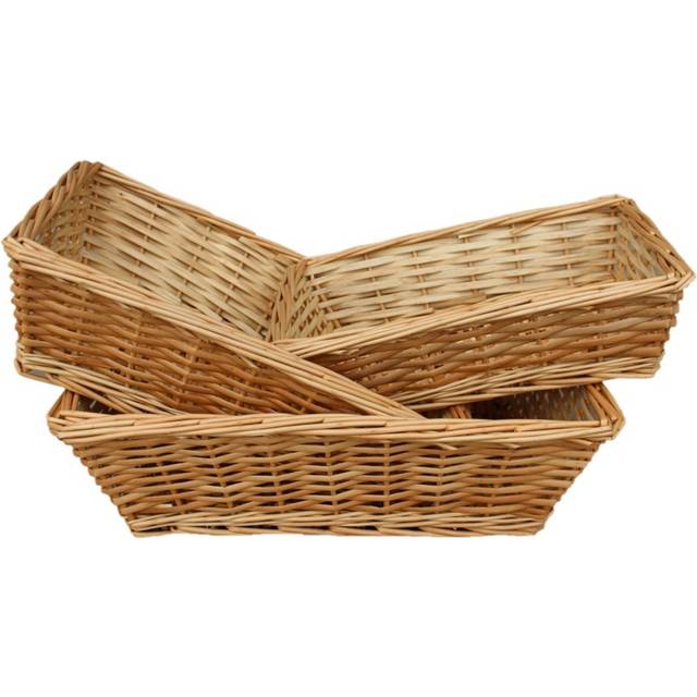 Tapered Split Willow Serving Tray - Set of 3