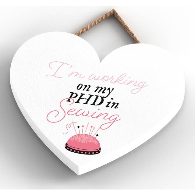 Sew Phd In Sewing Signs and Plaques (10cm H X 9cm W X 0.5cm D)