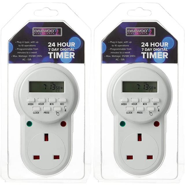 Daewoo 7 Day Digital Timer, White