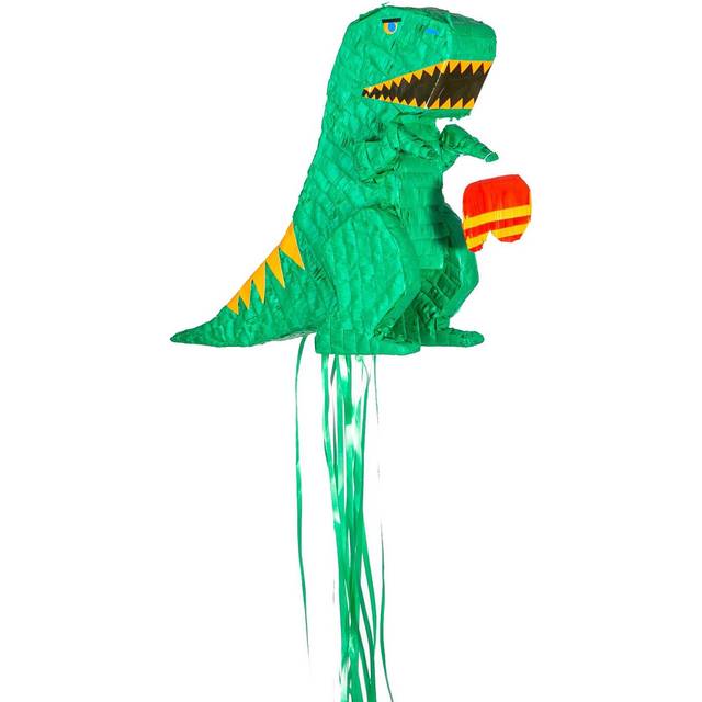 2pc Dinosaur Pull String Pinata & Blindfold Set - By Fax Potato