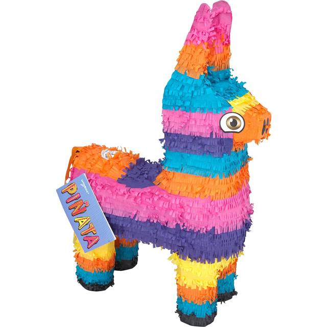 Geburtstagspinata bunter Esel, traditionelle Pinata zum Schlagen, 57cm