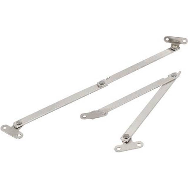 Cupboard furniture metal lid support hinge stay silver tone 220mm length 1pair