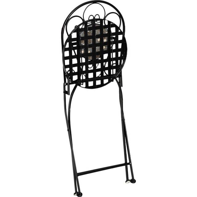 Amzi Circular 60cm Long Bistro Set - Black