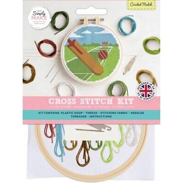 Simply Make Cross Stitch Kit Cricket Match