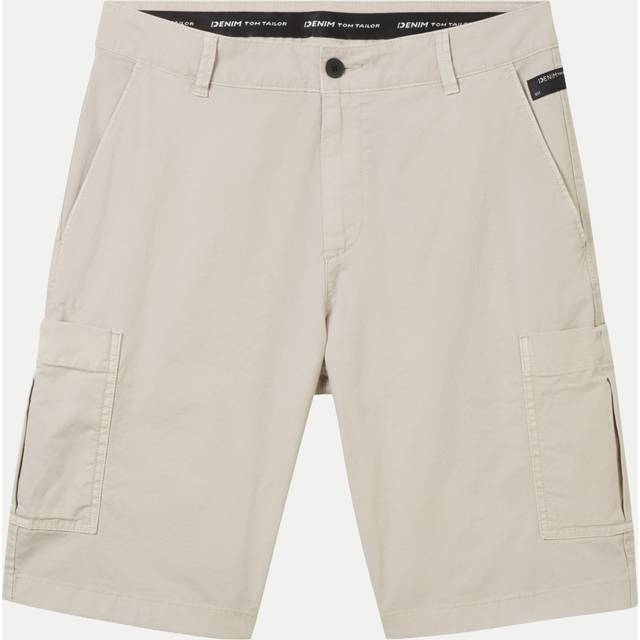 Tom Tailor Wide Leg Cargo Shorts - Light Grey