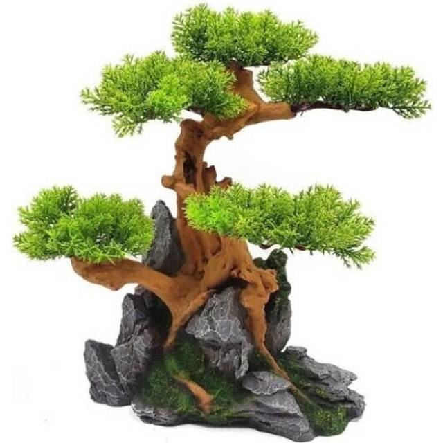 Aqua One Bonsai Tree on Rocks 27cm