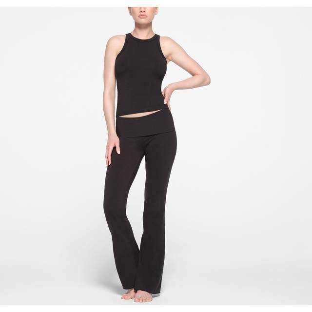 SKIMS Crew Neck Tank Top | Black | 2XL | Cotton Jersey - Soot