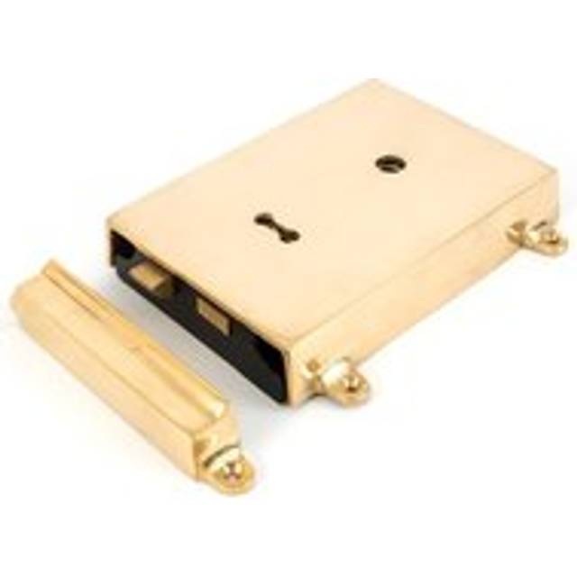 From The Anvil Polished Brass Rim Lock & Cover, Gold