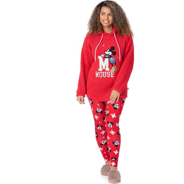 (X-Large) Disney Long Sleeve Long Leg Pyjama Set (Womens Red)