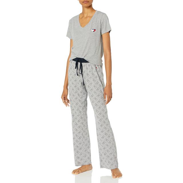 Tommy Hilfiger womens Tommy Hilfiger Women's Top and Logo Pant Lounge