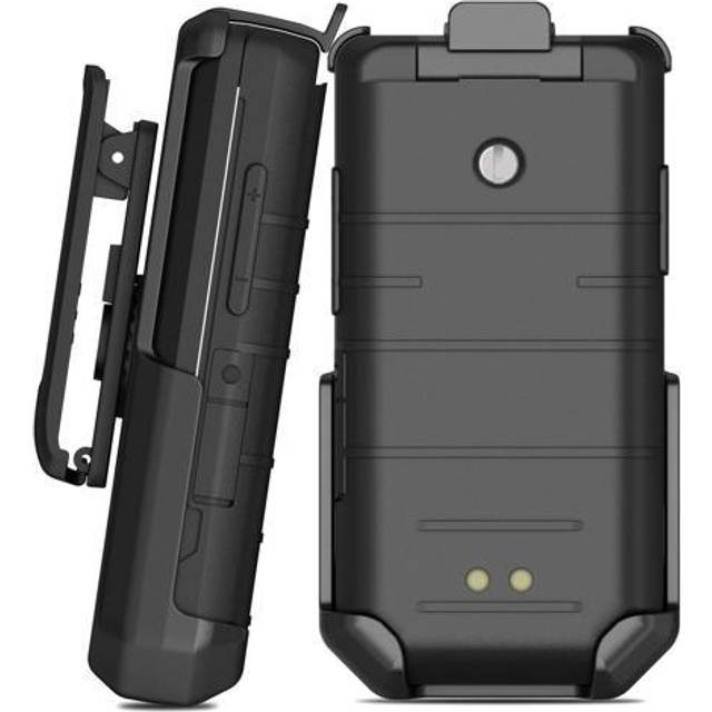 Holster for CAT S22 Flip Phone  Nakedcellphone Black [Rotating/Ratchet] Belt Clip Holder Case