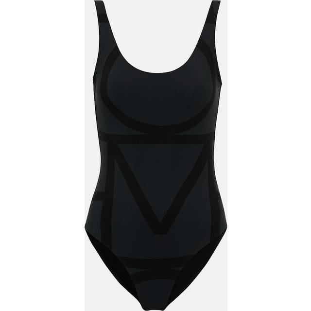 Monogram High-Leg One-Piece Swimsuit - BLACK MONOGRAM 925 - Large