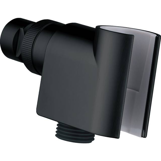 hansgrohe Adjustable Handheld Shower Head HolderModern Easy Angle Adjust in Matte Black  04580670