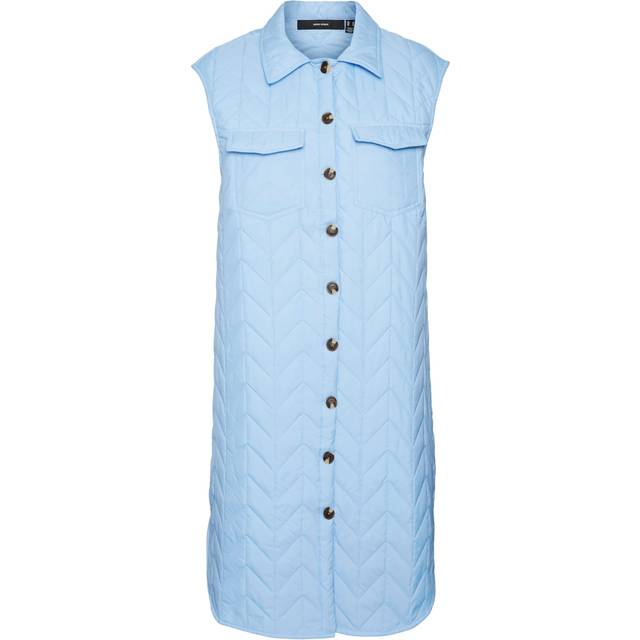 Vero Moda Lang Quilted Damer Størrelse: Blå