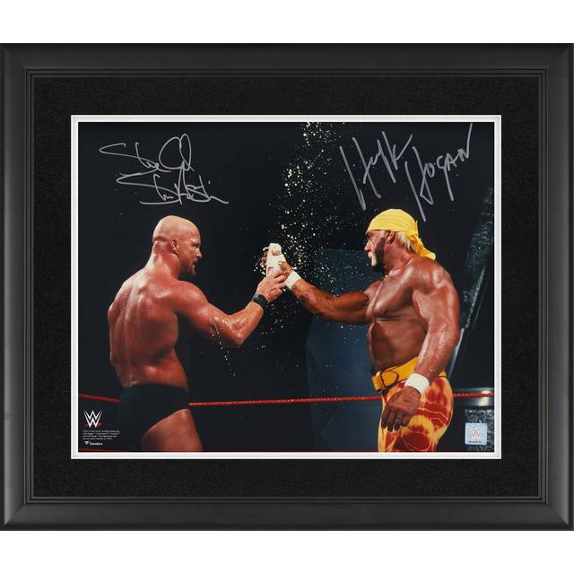 Hulk Hogan & "Stone Cold" Steve Austin WWE Autographed Framed 16" x 20" Photograph
