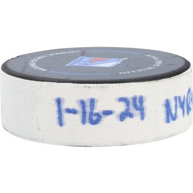 Blake Wheeler New York Rangers Game-Used Goal Puck vs. Seattle Kraken on January 16, 2024 - First of Two Goals Scored