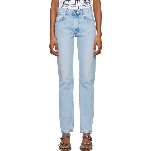 Jean Paul Gaultier Blue Printed Jeans - 5601 Lightblue/White - WAIST US 25