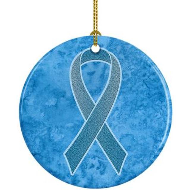 Blue Ribbon for Prostate Cancer Awareness Ceramic Ornament AN1206CO1