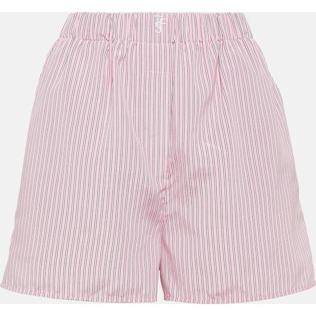 The Frankie Shop Lui striped crepe shorts - pink (UK 8)