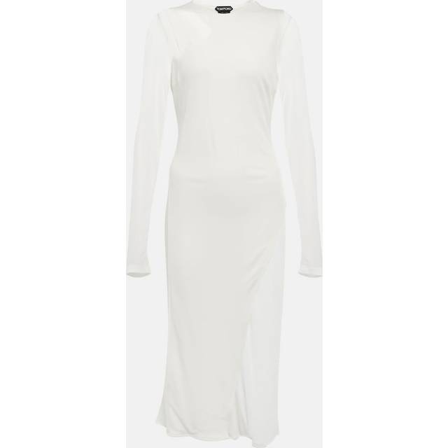 Tom Ford Crepe jersey midi dress - white (UK 10)