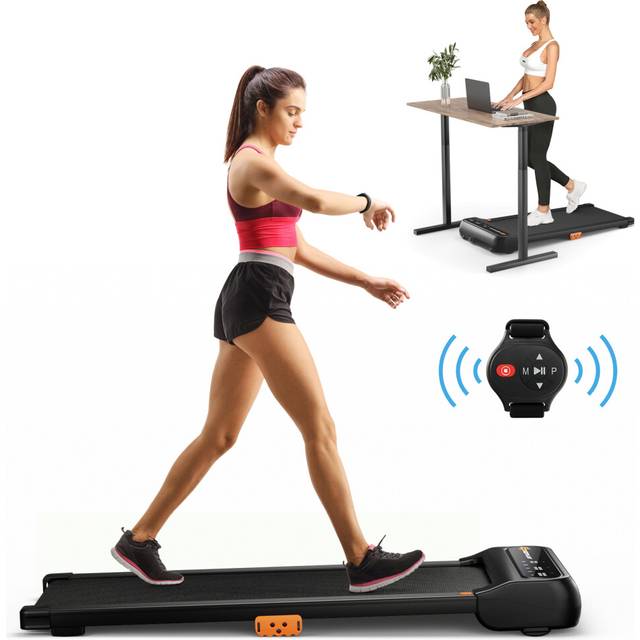 Walking Pad Treadmill Under Desk Treadmill W/ LED Panel Remote Control