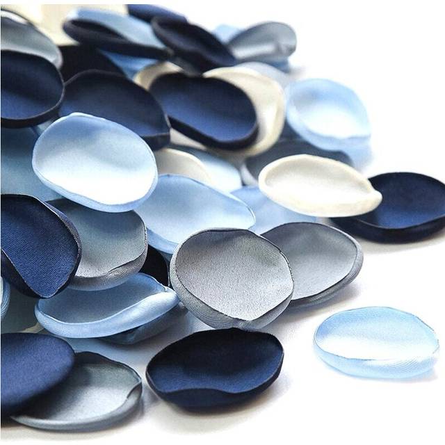 500Pcs Silk Rose Petals Dusty Navy Flower Petals for Wedding Flower Girl Basket Aisle Scatter Dinner Table Party