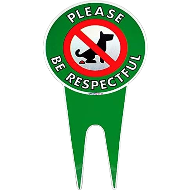Art lawn decoration No Poop Dog Signs | Stop Dogs from Pooping On Your Lawn | Sign Politely Reads: Please Be Respectful | Protect Your Property! No Po