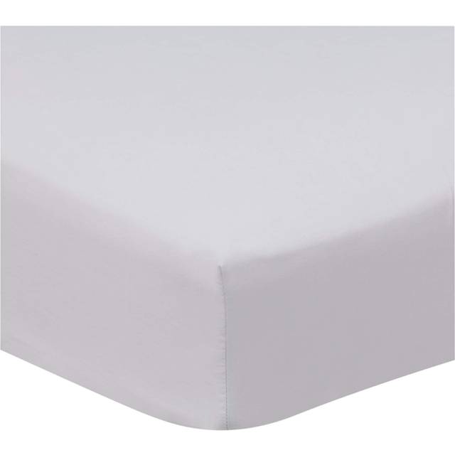 F&F Home Bedding Supersoft Silver Fitted Sheet Double