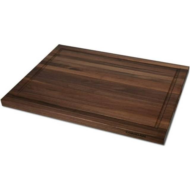 CONSDAN Black Walnut Butcher Block Cutting Board with Invisible Inner Handles  USA Grown Hardwood  1 Thick  20 L x 15 W
