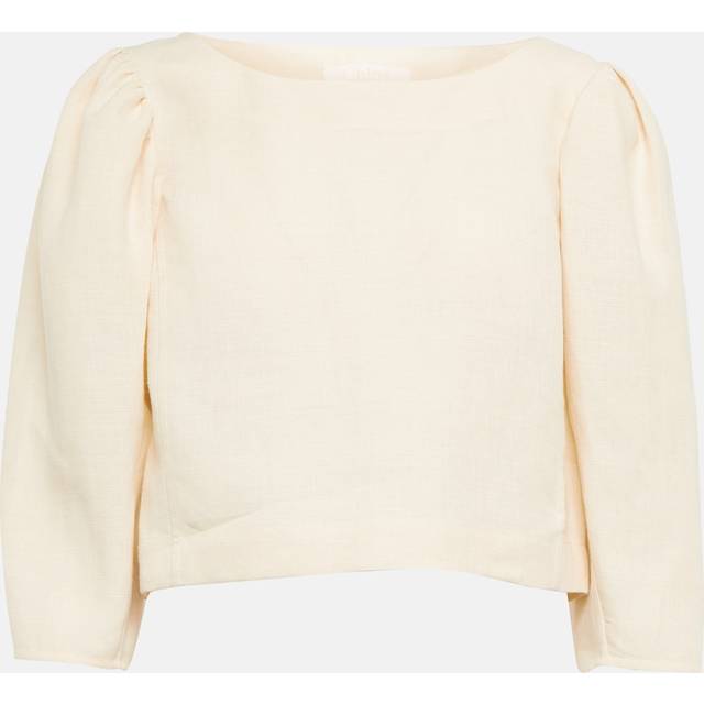 Chloé - Cropped linen blouse - White - FR 44