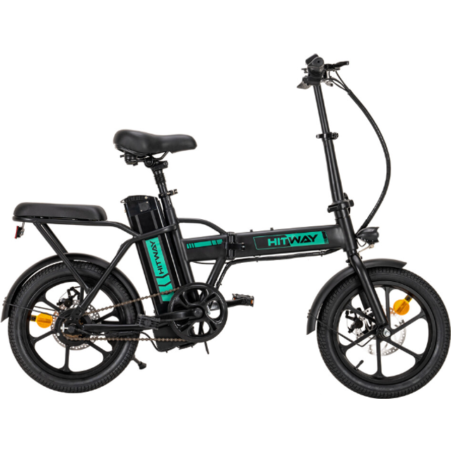 "HITWAY E-Bike for Adults 16"" Lightweight 250W Electric Folding Bike"
