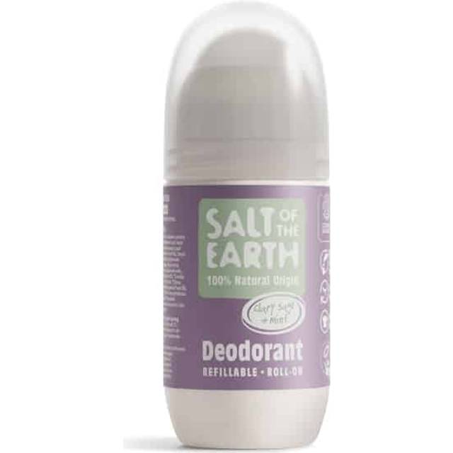 Salt of the Earth Natural Deodorant Refillable Roll-on - Clary Sage & Mint - 75ml