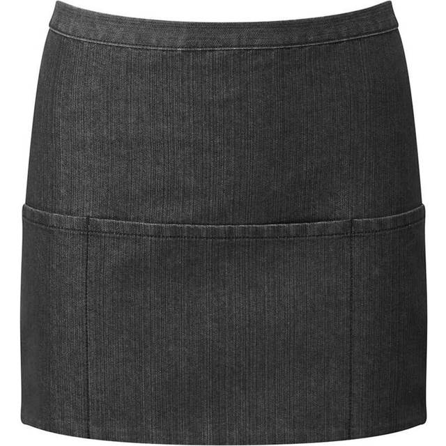 (One Size, Black Denim) Premier Ladies/Womens Colours 3 Pocket Apron / Workwear