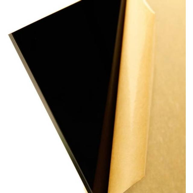 "1/16"""""""" (1.5mm) Solid Black Glossy 12""""""""x12"""""""" Acrylic Plexiglass Sheet 0.060"""""""" Thick AZM"