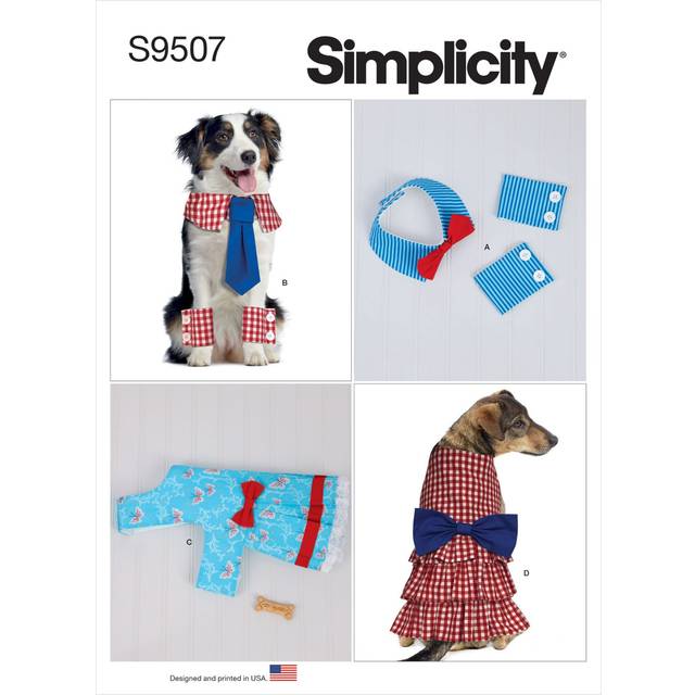 Simplicity Pet Collars, Cuffs and Dresses Sewing Pattern, SS9507, A